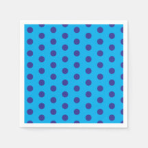 Blauw op blauwe polka stippen 
