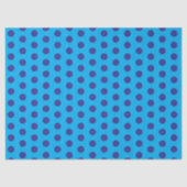 Blauw op blauwe polka stippen tissuepapier (Voorkant)
