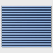 Blauw op Blauwe Strepen Cadeaupapier (Vlak)