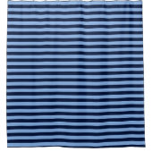 Blauw op Blauwe Strepen Douchegordijn (Voorkant)