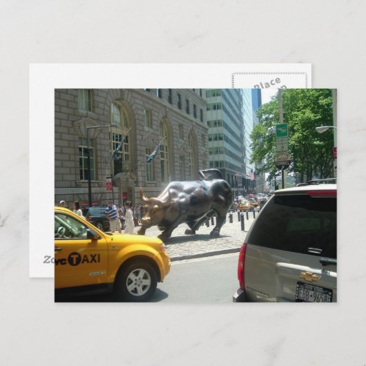 BLAUW OP BROADWAY BRIEFKAART (Voorkant / Achterkant)