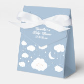 Blauw op Cloud 9 Baby shower Bedankdoosjes (Voorkant Zijde)