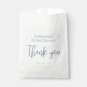 Blauw op Cloud Nine Elegant Vrijgezellenfeest Dank Bedankzakje (Voorkant)