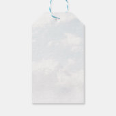 Blauw op Cloud Nine Elegant Vrijgezellenfeest Dank Cadeaulabel (Achterkant)