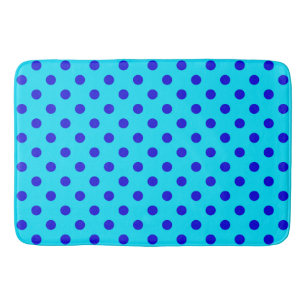 Blauw op cyaan stippen patroonontwerp badmat
