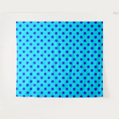 Blauw op cyan stippen patroonontwerp wandkleed (Voorkant (horizontaal))