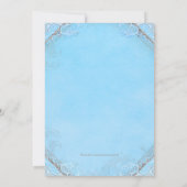 Blauw op een tijd prinses Birthday Kaart (Achterkant)