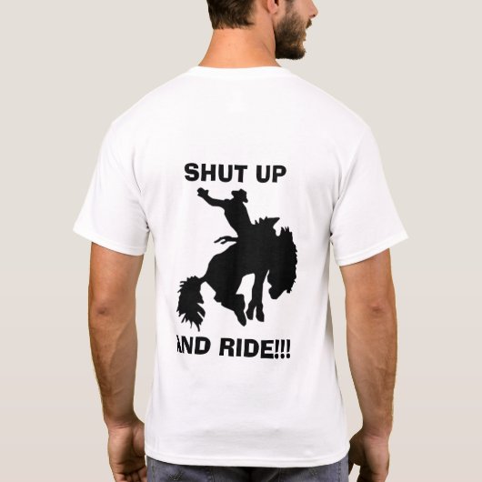 BLAUW OP, EN RIDE!!! T-SHIRT (Achterkant)