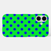 Blauw op groen polka stippen patroonontwerp  Case-Mate iPhone case (Achterkant (horizontaal))