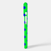 Blauw op groen polka stippen patroonontwerp  Case-Mate iPhone case (Achterkant / Links)