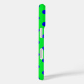 Blauw op groen polka stippen patroonontwerp  Case-Mate iPhone case (Achterkant / Rechts)