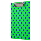 Blauw op groen stippelpatroonontwerp klembord (Links)
