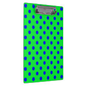 Blauw op groen stippelpatroonontwerp klembord (Rechts)