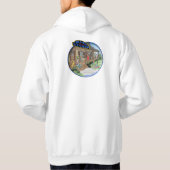 BLAUW op het lichte of donkere STOOP-logo Hoodie (Achterkant)