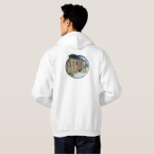 BLAUW op het lichte of donkere STOOP-logo Hoodie (Achterkant volledig)