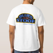 BLAUW op het T-shirt met witte waarde (Achterkant)