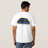 BLAUW op het T-shirt met witte waarde (Achterkant volledig)