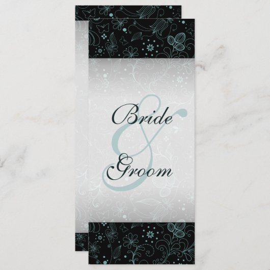 Blauw op het Zwarte BloemenProgramma van de Grens Programmakaart (Voorkant / Achterkant)