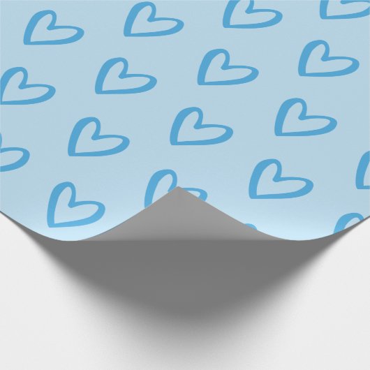 Blauw op lichtblauw handgetekend papier voor het o (Hoek)