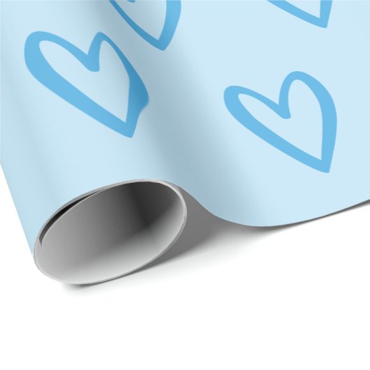 Blauw op lichtblauw handgetekend papier voor het o (Rol Hoek)