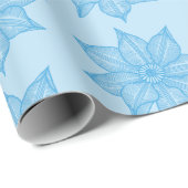 Blauw op lichtblauwe ketternetjes cadeaupapier (Rol Hoek)