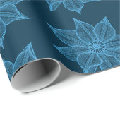 Blauw op Pruisblauw-schetsenbakker Cadeaupapier (Rol Hoek)