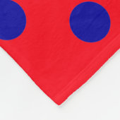 Blauw op rode stippen Patroonontwerp Fleece Deken (Hoek)