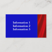 Blauw op rode Visitekaartjes (Achterkant)