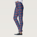 Blauw-op-rood Dala-paard met Heart Folk Art Patter Leggings<br><div class="desc">Deze leuke blauwe leggings zijn voorzien van een Zweeds dala paardenpaar en hart in folk art stijl. Geweldig voor het vieren van de kerstvakantie in Zweedse stijl of als een dagelijkse knipoog naar erfgoed,  koppel deze broek met een dikke,  oversized fair isle-trui voor een gezellige en stijlvolle look.</div>