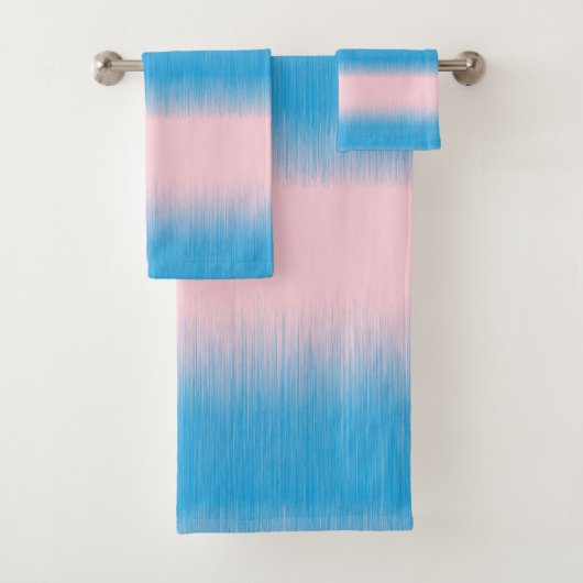 Blauw op roze horizon bad handdoek (Insitu)