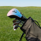 Blauw op roze horizon geïnitialiseerd golfheadcover (Insitu)