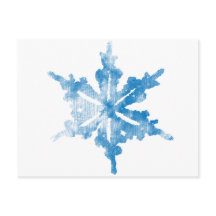 Blauw op wit, bruisend Snowflake-ontwerp