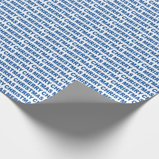 Blauw op wit kerstpapier voor het ompakken van ker cadeaupapier (Hoek)