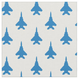 Blauw op witte F-15 straaljager patroon Stof