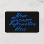 Blauw op zwart, grijs op zwarte Barberwinkel Visitekaartje (Achterkant)