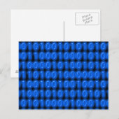 Blauw op zwarte binaire code briefkaart (Voorkant / Achterkant)