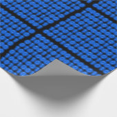 Blauw op zwarte binaire code cadeaupapier (Hoek)