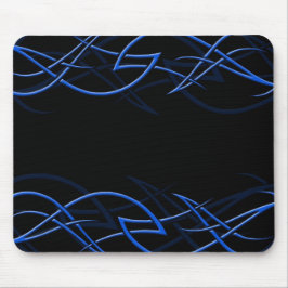 Blauw op zwarte "Elegance" Mousepad Muismat