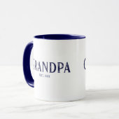 Blauw Opa Jaar Oprichting Mok (Voorkant links)