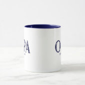 Blauw Opa Oprichtingsjaar Mok (Midden)