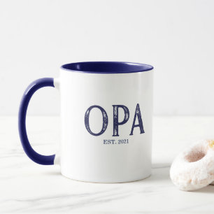 Blauw Opa Oprichtingsjaar Mok
