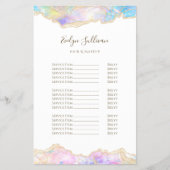 Blauw opaal ontwerp prijslijst flyer (Voorkant)