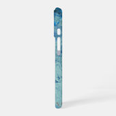 Blauw Opal Abstract iPhone 16 Hoesje (Linkerkant)