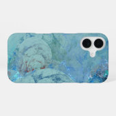 Blauw Opal Abstract iPhone 16 Hoesje (Achterkant horizontaal)