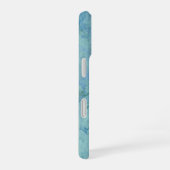 Blauw Opal Abstract iPhone 16 Hoesje (Rechterkant)