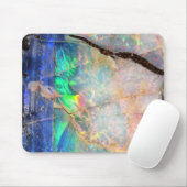 Blauw opal afdrukken muismat (Met muis)