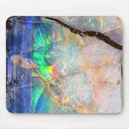 Blauw opal afdrukken muismat (Voorkant)
