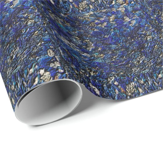 Blauw Opal Cadeaupapier (Rol Hoek)