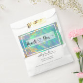 Blauw Opal | Cadeauzakken | Papieren winkelzakken Bedankzakje (Gezegeld)