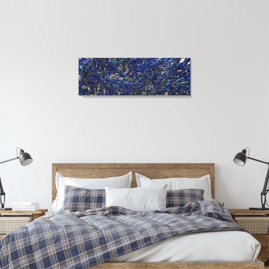 Blauw Opal Canvas Afdruk (Insitu (Slaapkamer))
